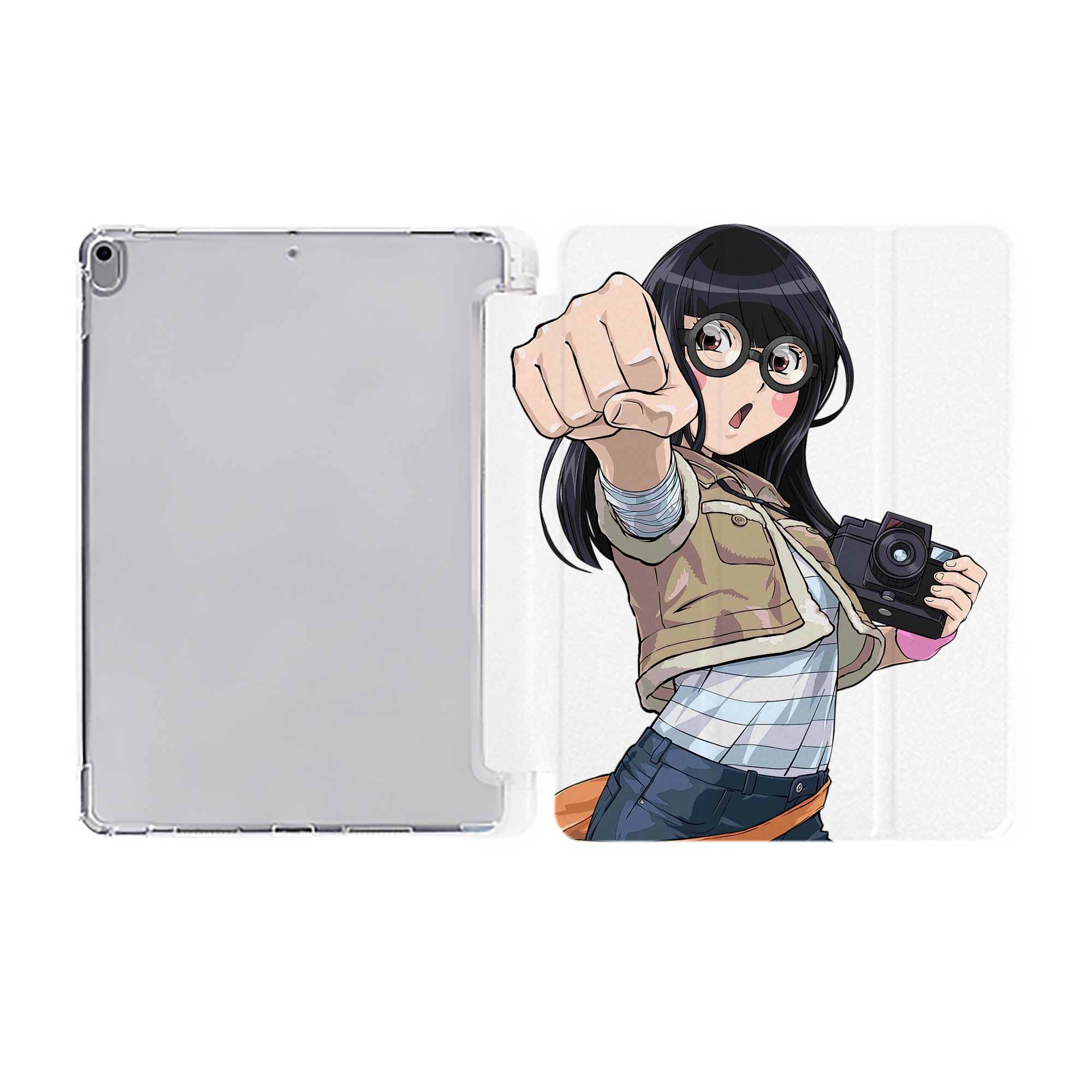 （画像用） 遊☆戯☆王 Yu-Gi-Oh! IPad ケース ペン収納付き 三つ折りスタンド PUレザー×シリコン 対応機種9.5/10.5/10.9インチ